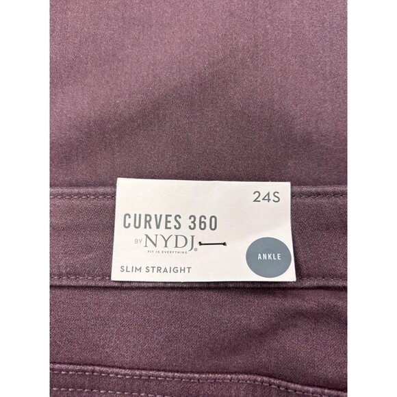 NYDJ Curves 360 Women's Plus Size 24 SHORT Slim Straight Ankle Jeans Stretch NWT - Picture 11 of 16